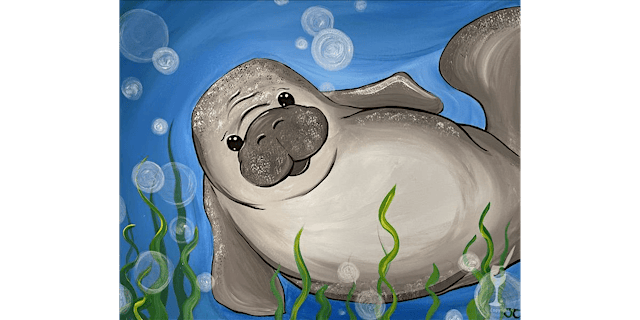 Image principale de Playful Manatee - Paint and Sip in San Antonio | Classpop!™