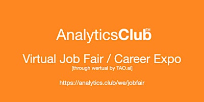 Primaire afbeelding van #AnalyticsClub Virtual Job Fair / Career Expo Event # Salt Lake City