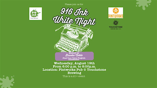916 Ink Write Night at Pintworks Pub primary image