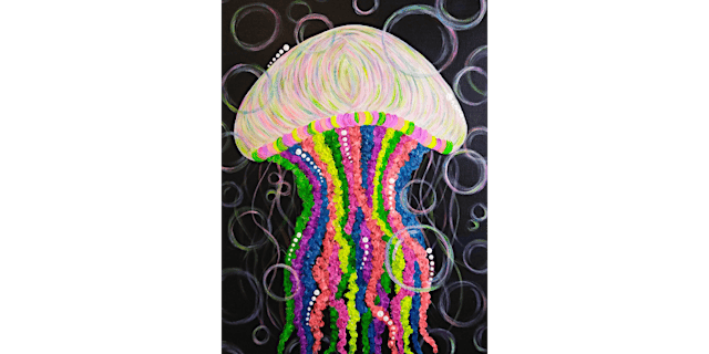 Image principale de Neon Jelly Fish - Paint and Sip in Sacramento | Classpop!™