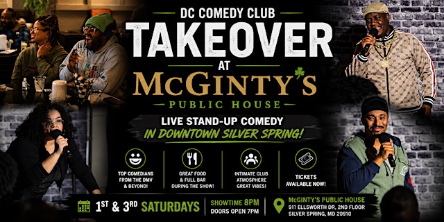 Image principale de DC Comedy Club Takeover – Live at McGinty’s Public House | Stand Up Comedy