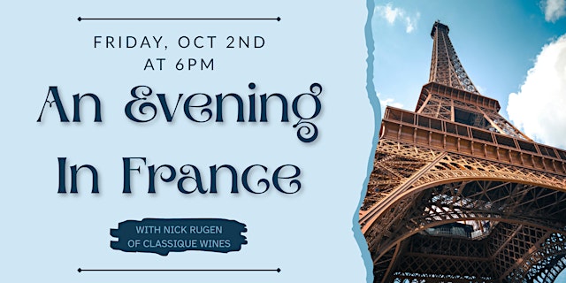 An Evening In France Wine Dinner primary image