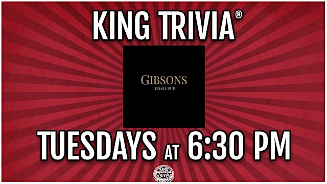 Image principale de Trivia Night at Gibsons Irish Pub