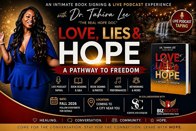 Image principale de LOVE, LIES & HOPE: An Intimate Book Signing & Live Podcast Experience