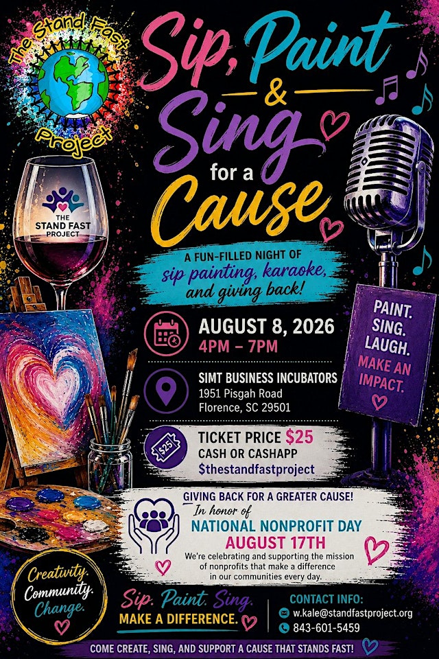 Image principale de Sip, Paint & Sing For A Cause