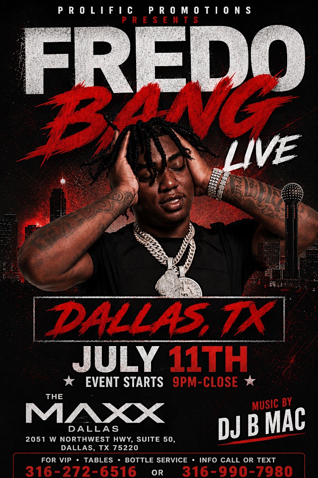 FREDO BANG LIVE IN DALLAS TX‼️ primary image