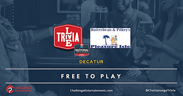 Image principale de Weekly Live Trivia at Butterbean & Pilkey's Pleasure Isle
