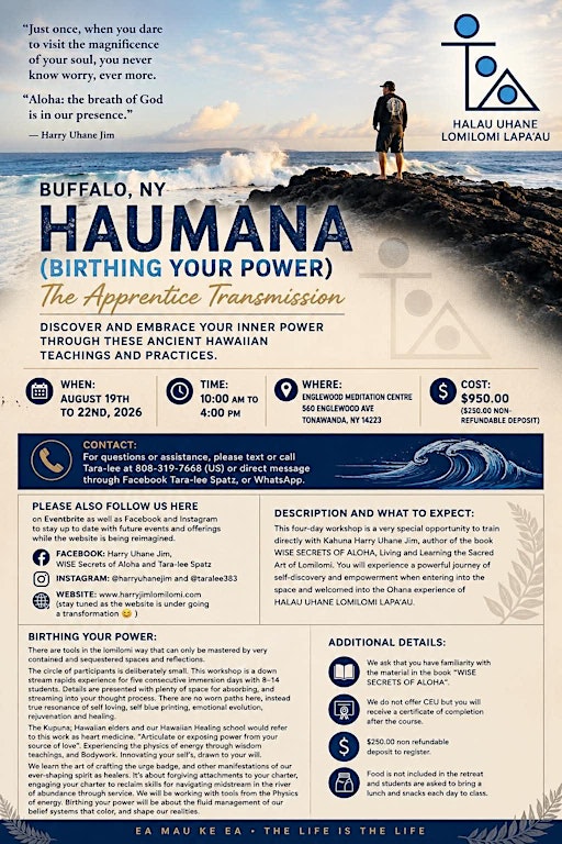 Buffalo, NY--HAUMANA (Birthing Your Power) ~ The Apprentice Transmission