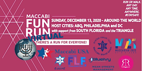 2020 Maccabi USA Winter Virtual FunRuns (Any day December - Official 12/13)