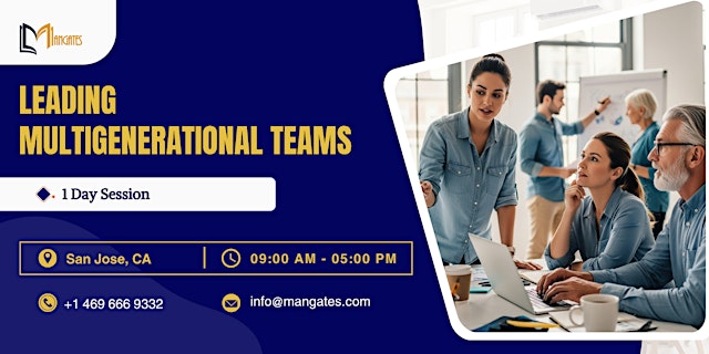 Image principale de Leading Multigenerational Teams: 1 Day Session in San Jose, CA
