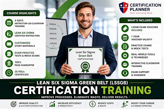 Image principale de Lean Six Sigma Green Belt Training Canberra | Pass & Guaranteed To Run