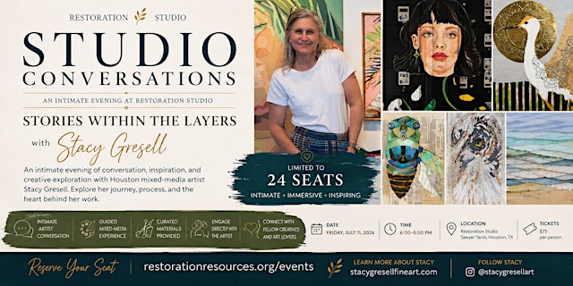 Image principale de Studio Conversations: Inside the Process with Stacy Gresell.