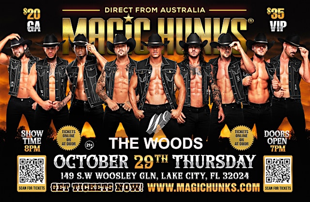Image principale de MAGIC HUNKS AUSTRALIAN TAKEOVER LAKE CITY,FL!!