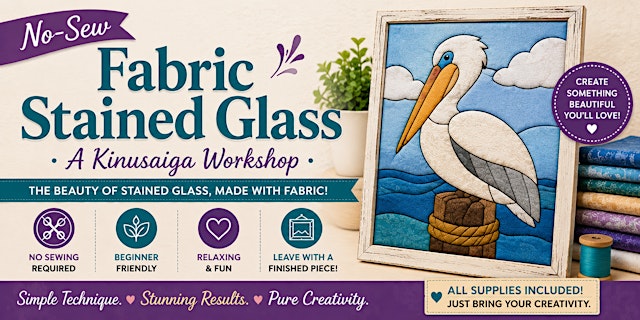 No-Sew Fabric Stained Glass: A Kinusaiga Workshop primary image