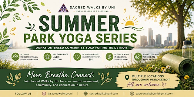 Image principale de Summer Park Yoga with Brooke: Yin in Nature ($5 Donation Minimum)