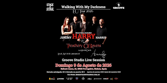 Image principale de Jeremy Harry Harris & the Treachery Of Ravens |Groove Live Sessions|Bilbao|