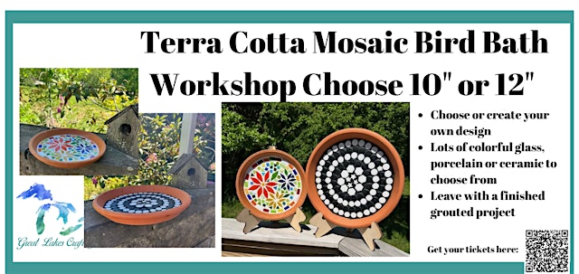 Image principale de Pinckney Mosaic Bird Bath workshop @ NautiMi on the River