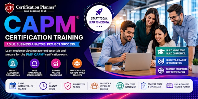 Image principale de Scottsdale CAPM Certification | 4-Day Exam Prep Bootcamp with Guarantee