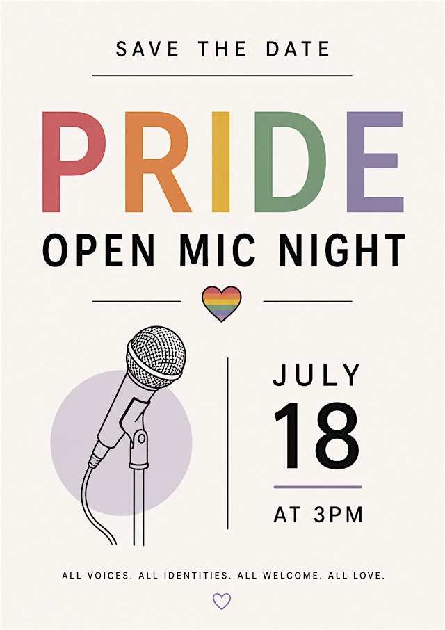 Image principale de Pride Open Mic Night