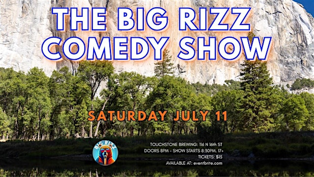 Image principale de Big Rizz Comedy Show at Touchstone Brewing