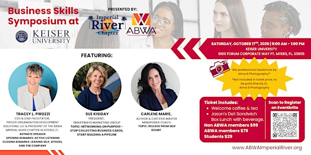 Imagen principal de ABWA Imperial River Presents A Business Skills Symposium October 17