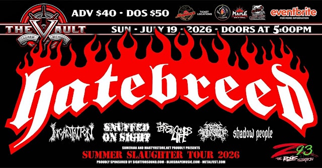 Immagine principale di HATEBREED "Summer Slaughter Tour 2026"