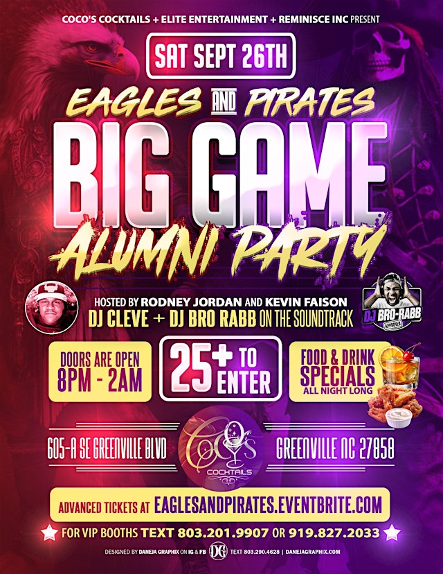Image principale de The Eagle and Pirate Big Game Alumni Party