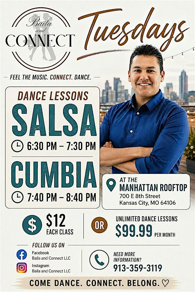 Image principale de CUMBIA BASICS DANCE GROUP CLASS (TUESDAYS)