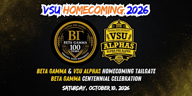 Image principale de Beta Gamma & VSU Alphas Homecoming 2026 Tailgate