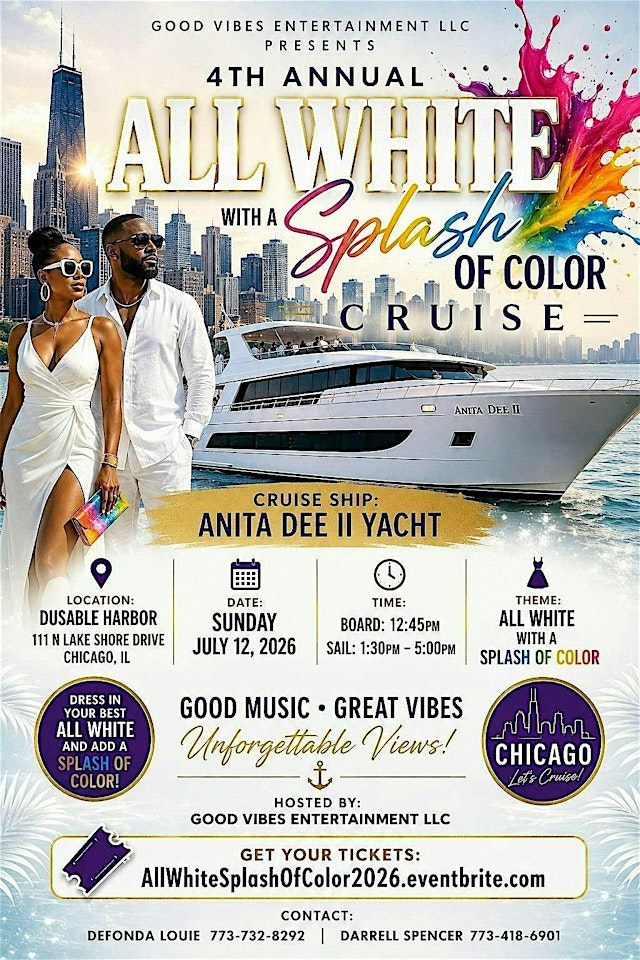 All White Splash of Color Yacht Party primary image