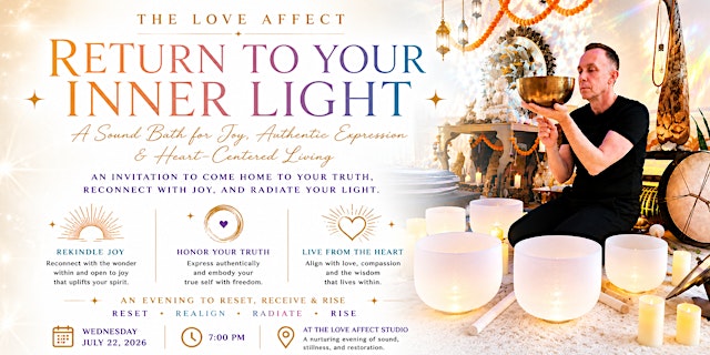 Image principale de Return to Your Inner Light - Sound Bath Experience