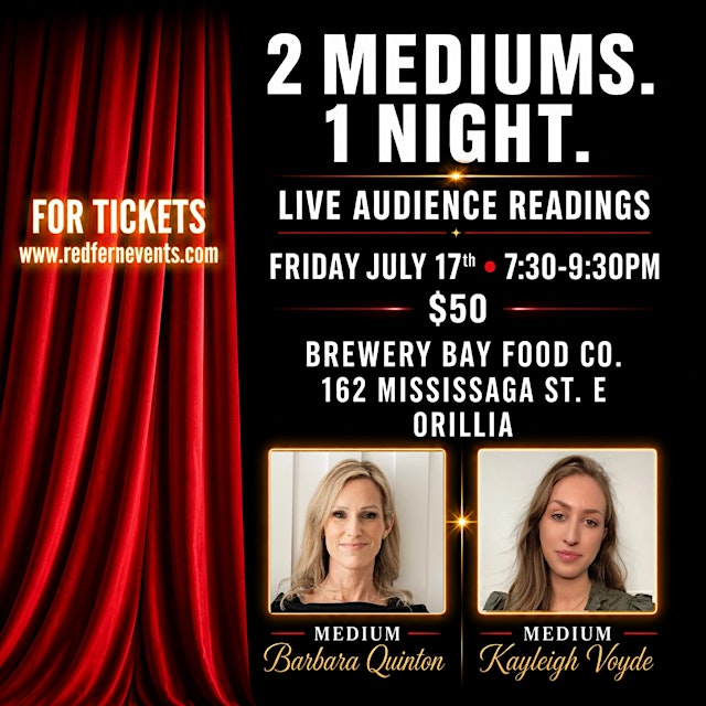 Image principale de 2 Mediums. 1 Night. Live Audience Mediumship Readings ORILLIA