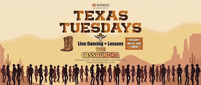 Texas Tuesdays - Line Dancing with Cassaundra - July 14, 2026 primary image
