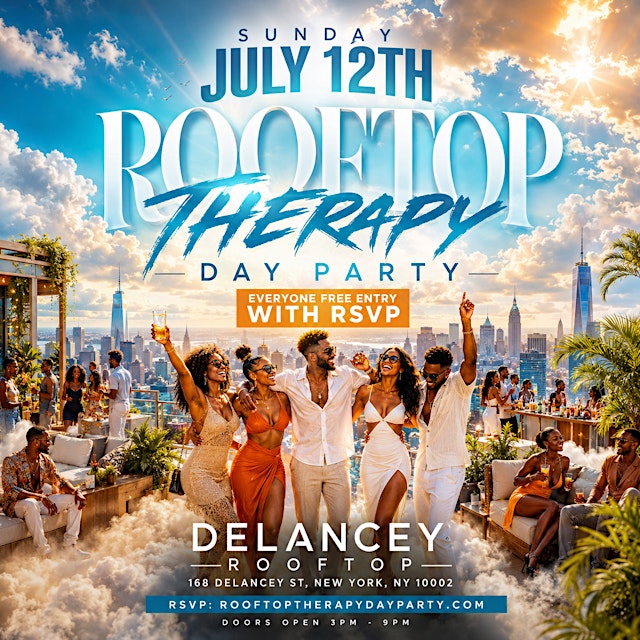Rooftop Therapy Day Party at Delancey Rooftop | Free Entry with RSVP primary image
