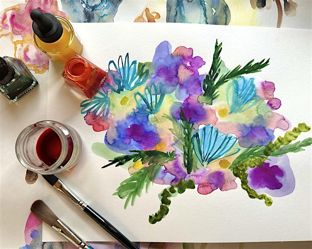Image principale de Summer ART Werx | Family ART Workshops | Botanical Painting with Inks