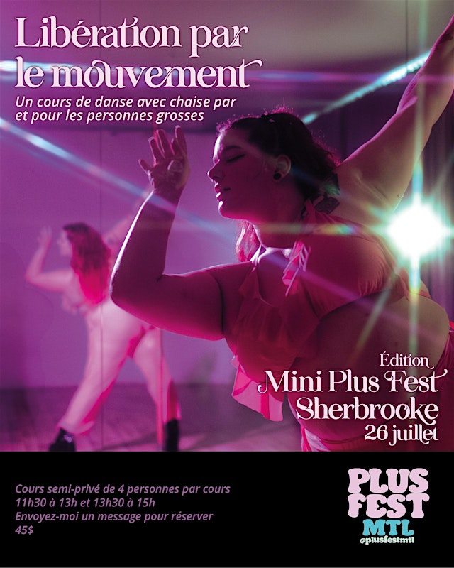 Image principale de Workshop de danse avec chaise Plus Fest Sherbrooke 11h30