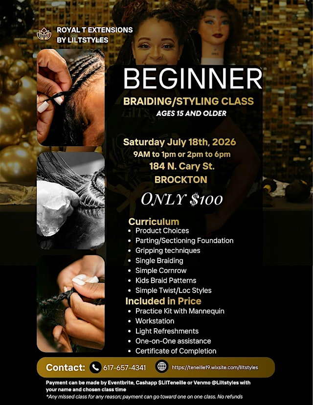 Image principale de Hair Braiding And Styling Beginner Class