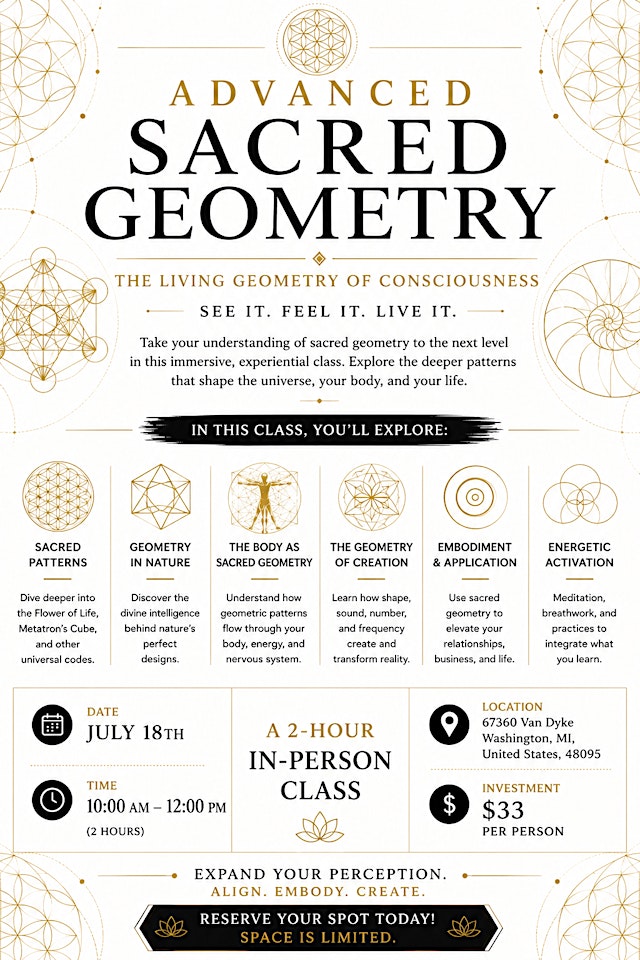 Image principale de Living Sacred Geometry: The Geometry of Consciousness & Creation