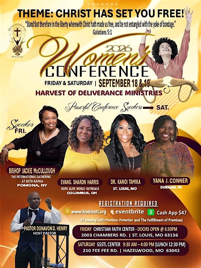 Harvest Of Deliverance Ministries - 2026 Women's Conference primary image