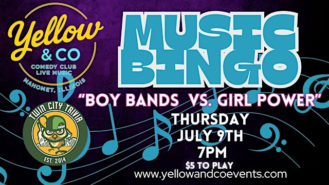 Image principale de "Boy Bands vs Girl Power" Music Bingo by Twin City Trivia