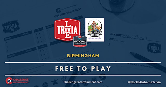 Image principale de Weekly Live Trivia Nights at Roll Cajun Boudin - Birmingham