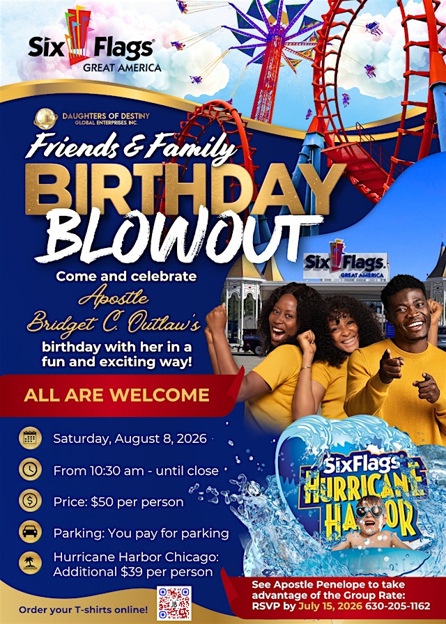 Image principale de APOSTLE BRIDGET OUTLAW’S FRIENDS & FAMILY BIRTHDAY BLOWOUT