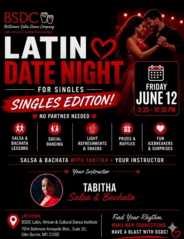 BSDC 2nd Fridays Latin Date Night- Singles Edition! primary image