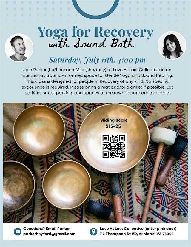Image principale de 7/11 Yoga for Recovery with Sound Bath