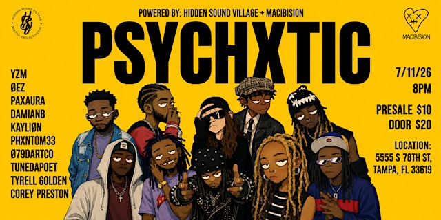Hauptbild für PSYCHXTIC — A Tampa Live Music Experience
