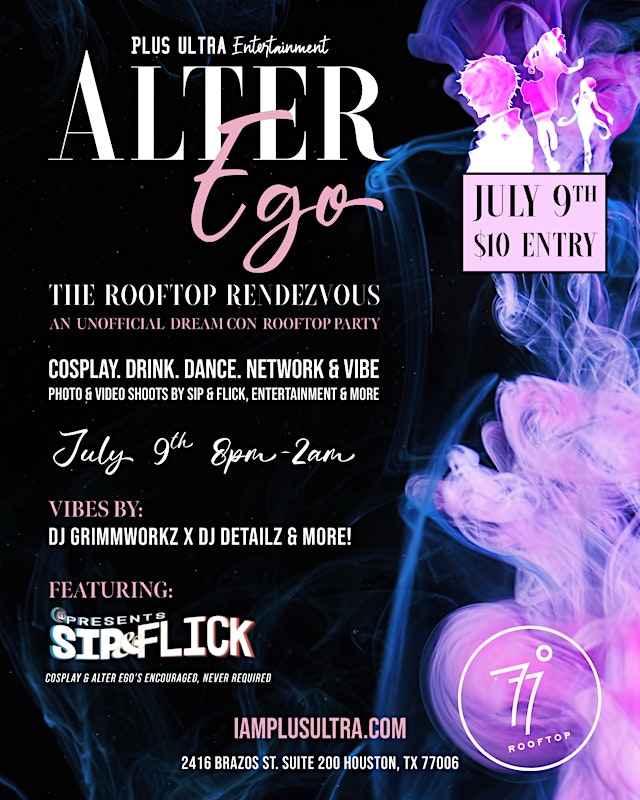 Image principale de Alter Ego: The Rooftop Rendezvous - Unofficial Dream Con Pre-Party