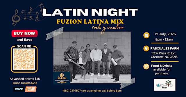 Image principale de Latin Night with Fuzion Latina Mix Rock y Cumbia
