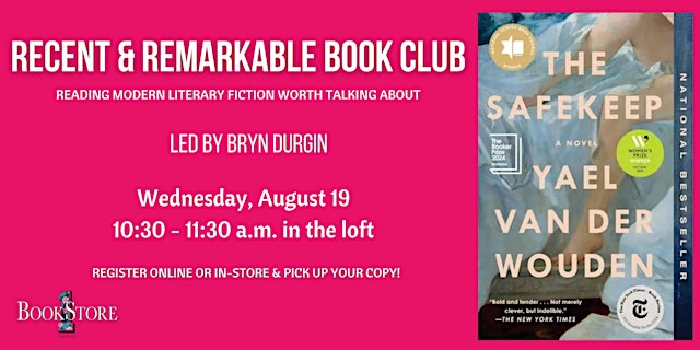 Imagen principal de Recent & Remarkable Book Club: "The Safekeep" by Yael van der Wouden