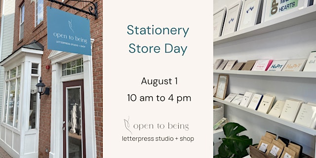 Image principale de Stationery Store Day at Open to Being