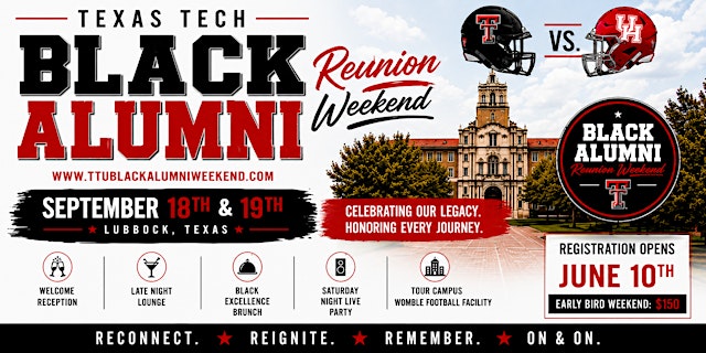2026 Texas Tech Black Alumni Reunion Weekend primary image